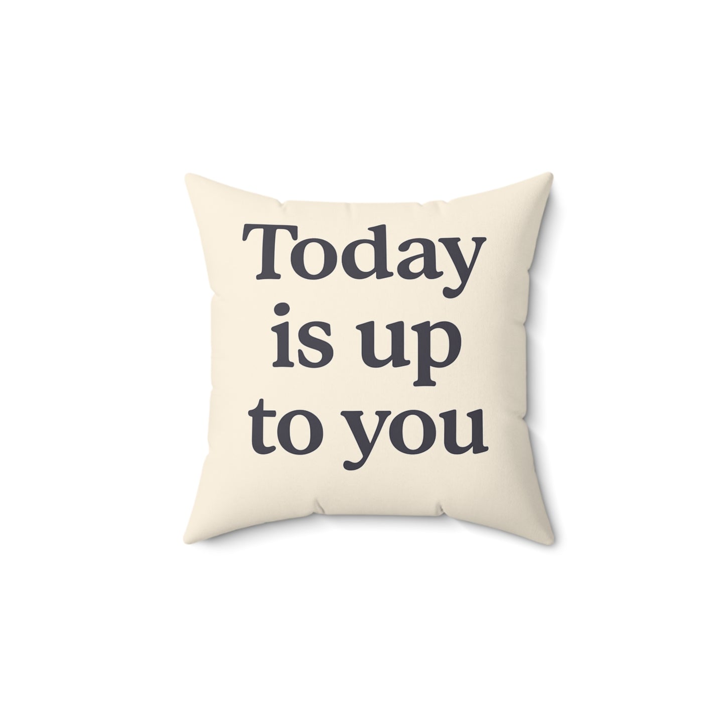 Faux Suede Motivational Pillow