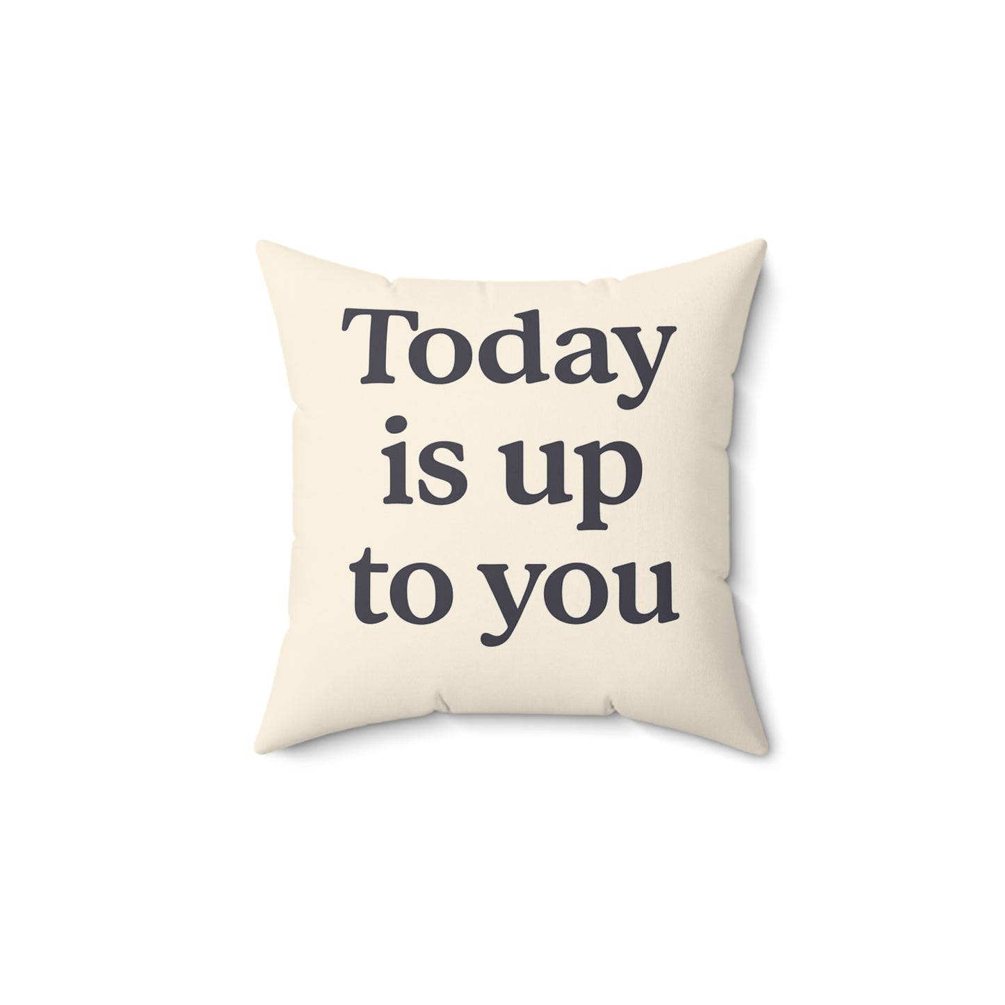 Faux Suede Motivational Pillow