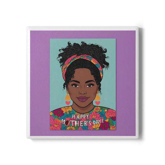 Floral Ceramic Coaster - Happy Mother's Day