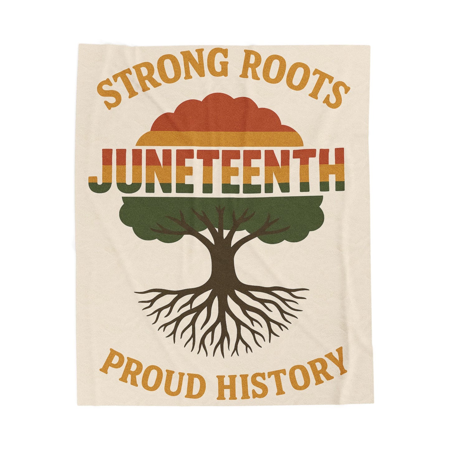 Juneteenth Roots Velveteen Plush Blanket - African American History Throw, Celebrate Freedom, Black Lives Matter, Emancipation Day Gift,