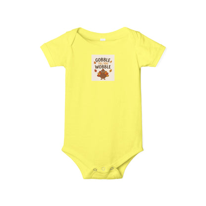 Infant Jersey One Piece Body Suit - Gobble Tell You Wobble