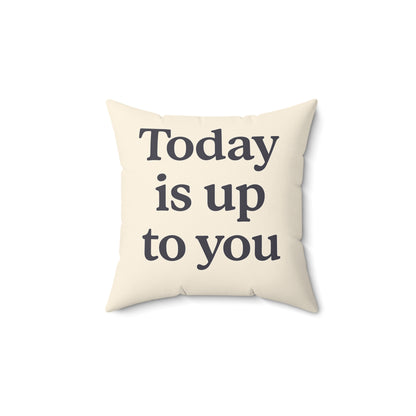 Faux Suede Motivational Pillow