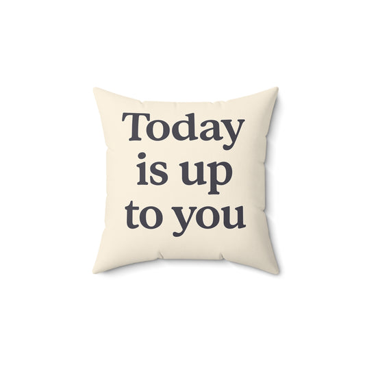 Faux Suede Motivational Pillow