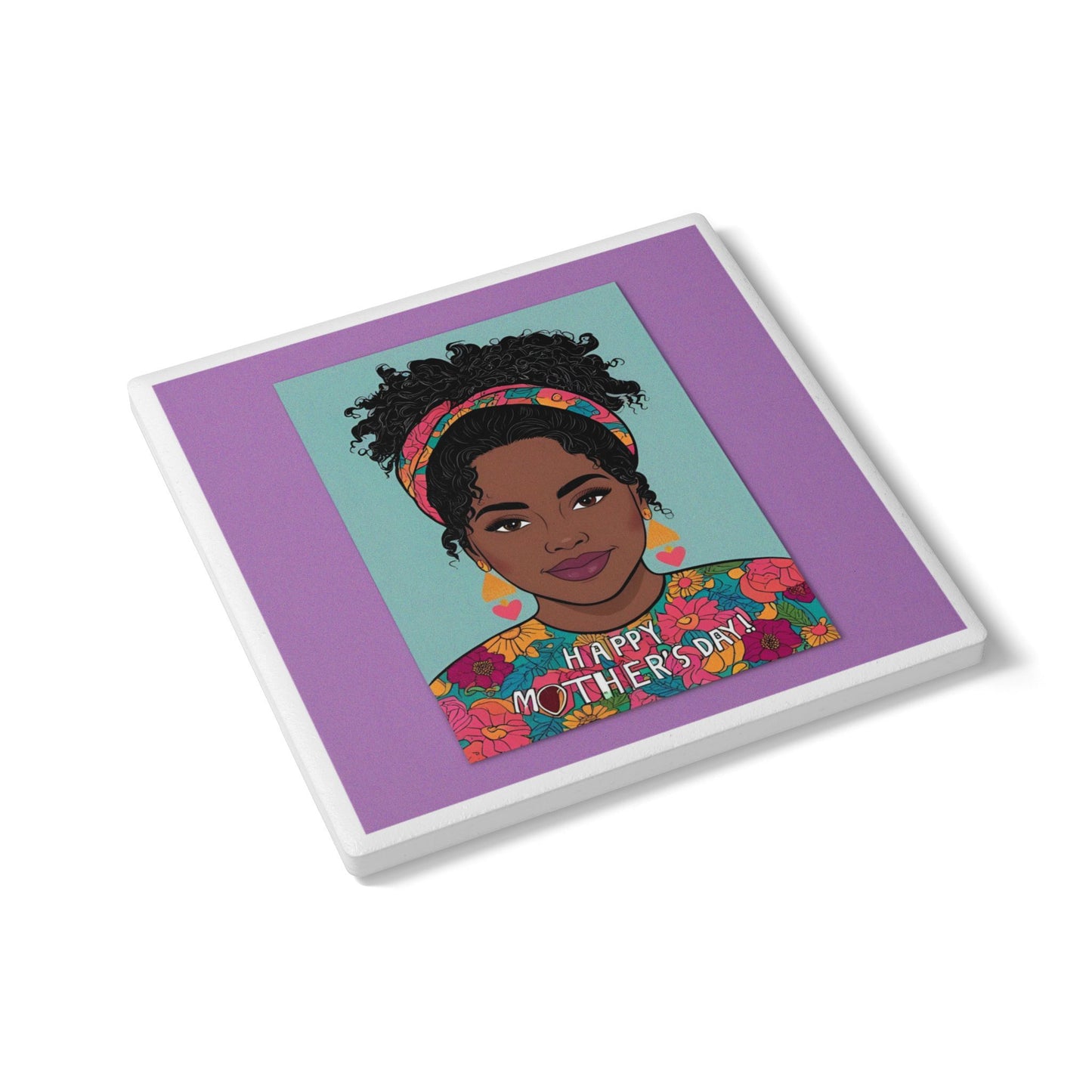Floral Ceramic Coaster - Happy Mother's Day
