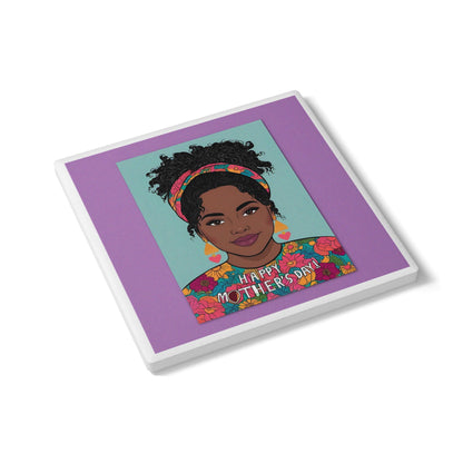 Floral Ceramic Coaster - Happy Mother's Day