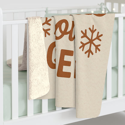 Sherpa Fleece Blanket - Cozy Winter Throw for Christmas Movie Lovers