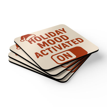 Holiday Mood Cork Coaster Set