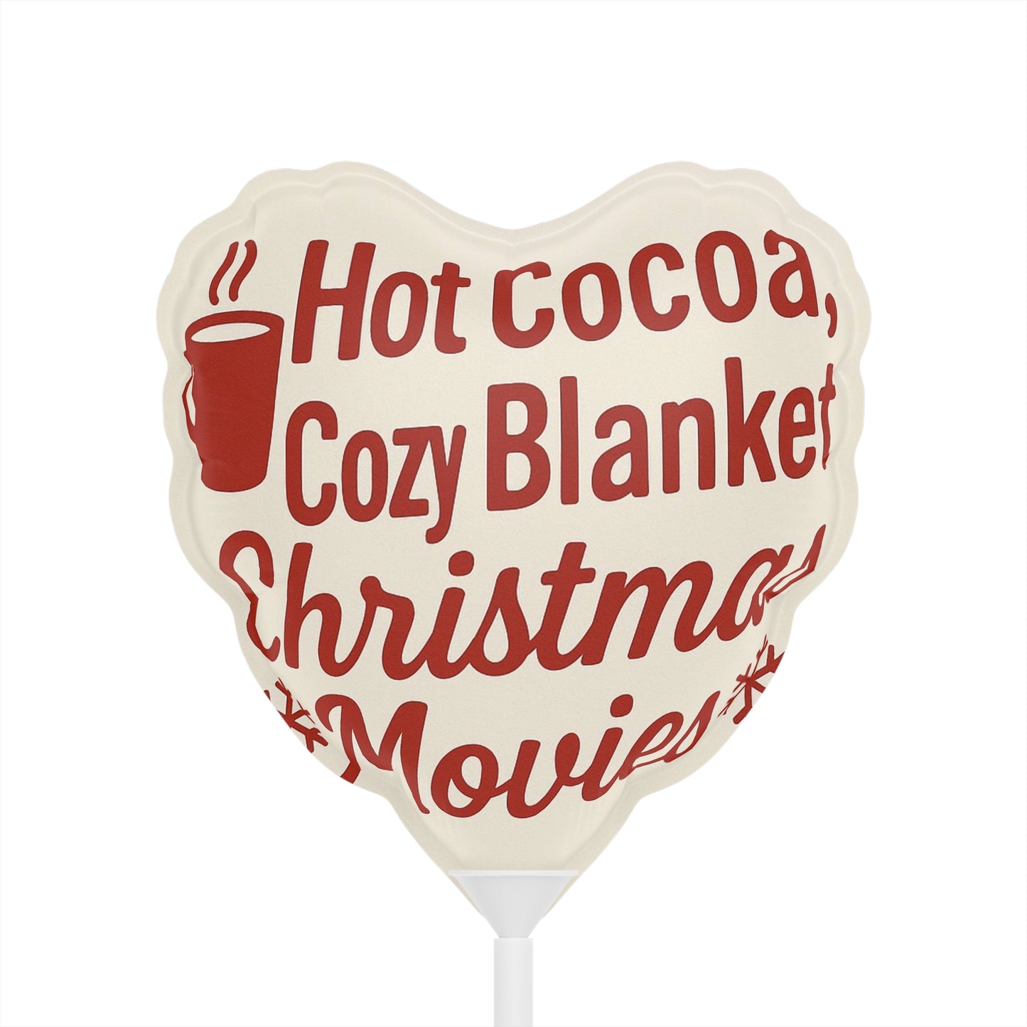 Heart & Round Christmas Balloons