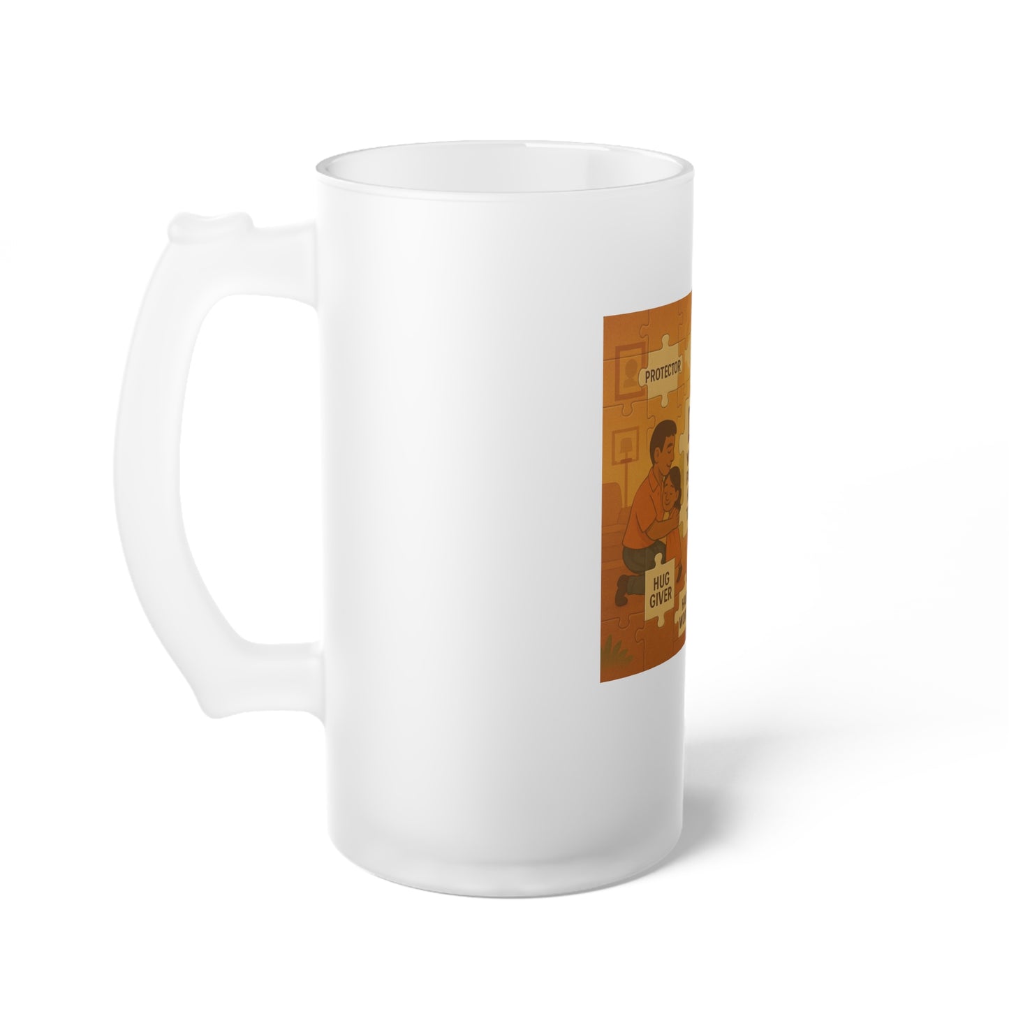 Father's Day Frosted Glass Beer Mug, Dad Gift, Beer Lover Gift, Father's Day Gift, Frosted Beer Glass, Father's Day Present