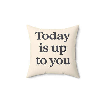 Faux Suede Motivational Pillow