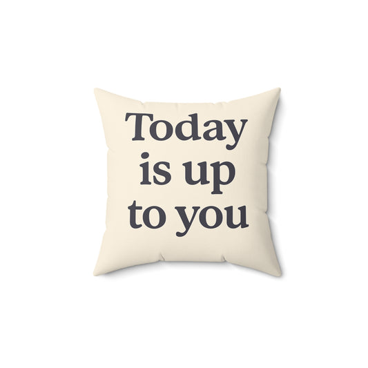 Faux Suede Motivational Pillow