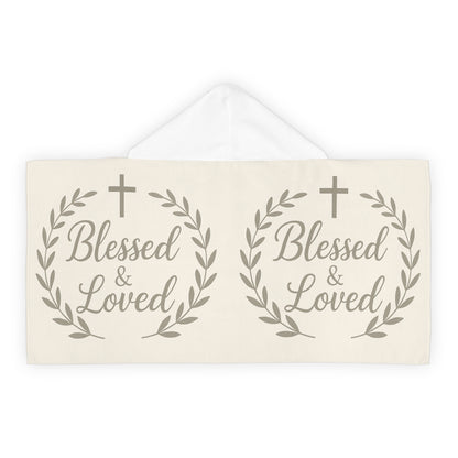 Blessed & Loved Safari Kids Hooded Towel