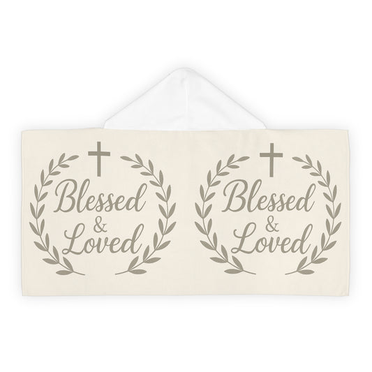 Blessed & Loved Safari Kids Hooded Towel