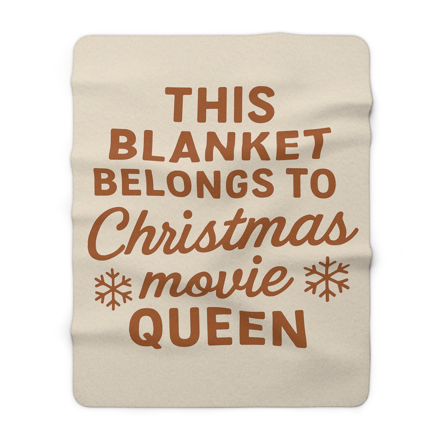 Sherpa Fleece Blanket - Cozy Winter Throw for Christmas Movie Lovers