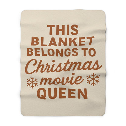 Sherpa Fleece Blanket - Cozy Winter Throw for Christmas Movie Lovers