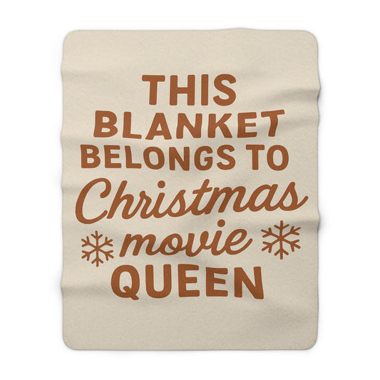 Sherpa Fleece Blanket - Cozy Winter Throw for Christmas Movie Lovers