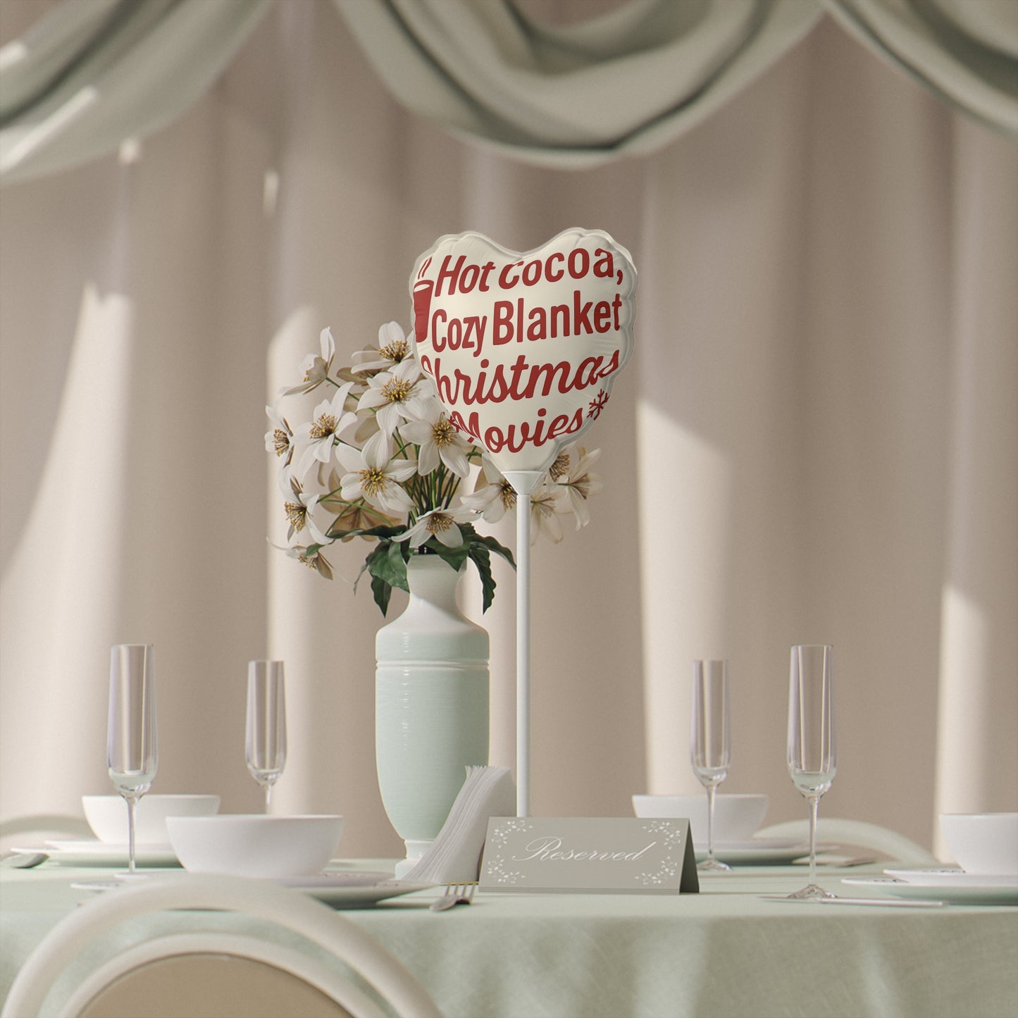 Heart & Round Christmas Balloons