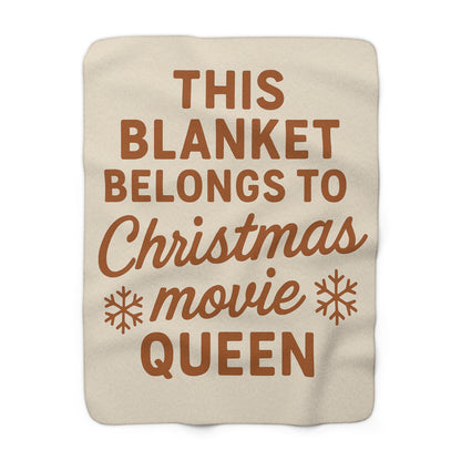 Sherpa Fleece Blanket - Cozy Winter Throw for Christmas Movie Lovers